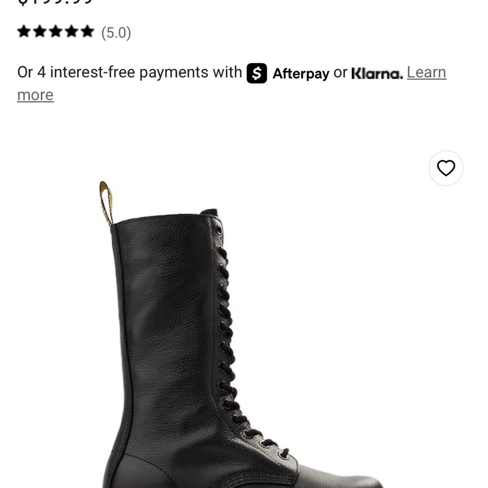 Womens Dr. Martens 1B99 Mid-Calf Boot - Black, 14 eye - Picture 2 of 7